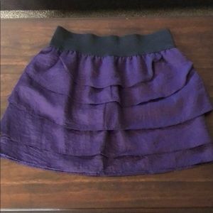 Purple ruffle skirt